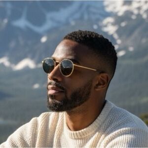 Foster Grant Polarized Round Sunglasses | Gold Metal Frame | NWT